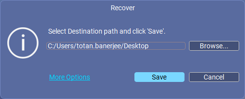 Save the recovered photos to your computer
